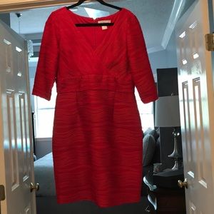 J Howard Red V neck dress
